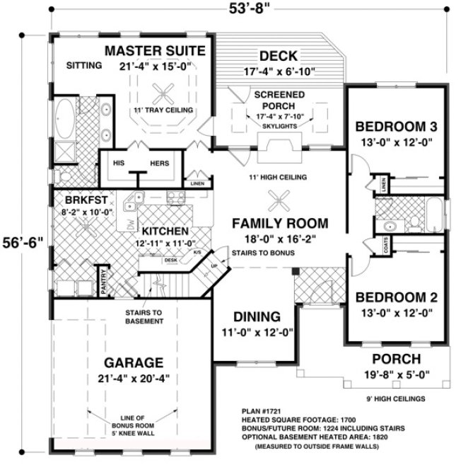Main Floor Plan for House Plan #271271