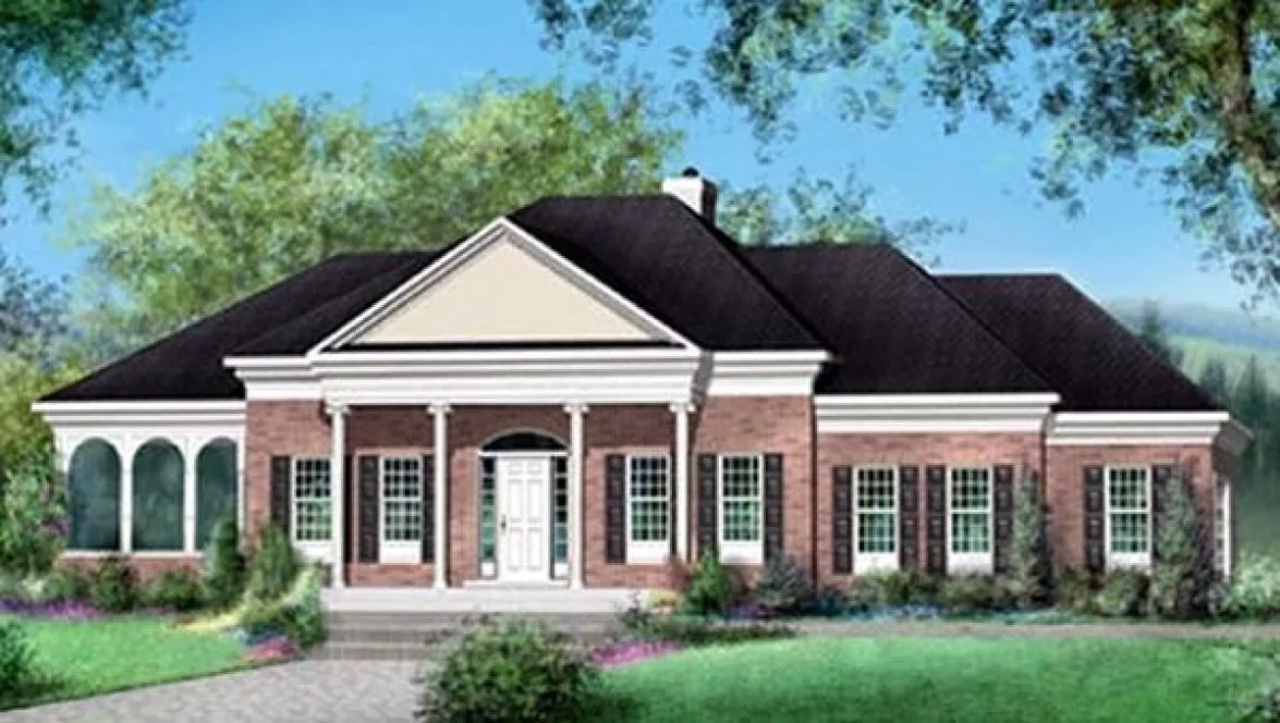 Full Rendering for House Plan #176000
