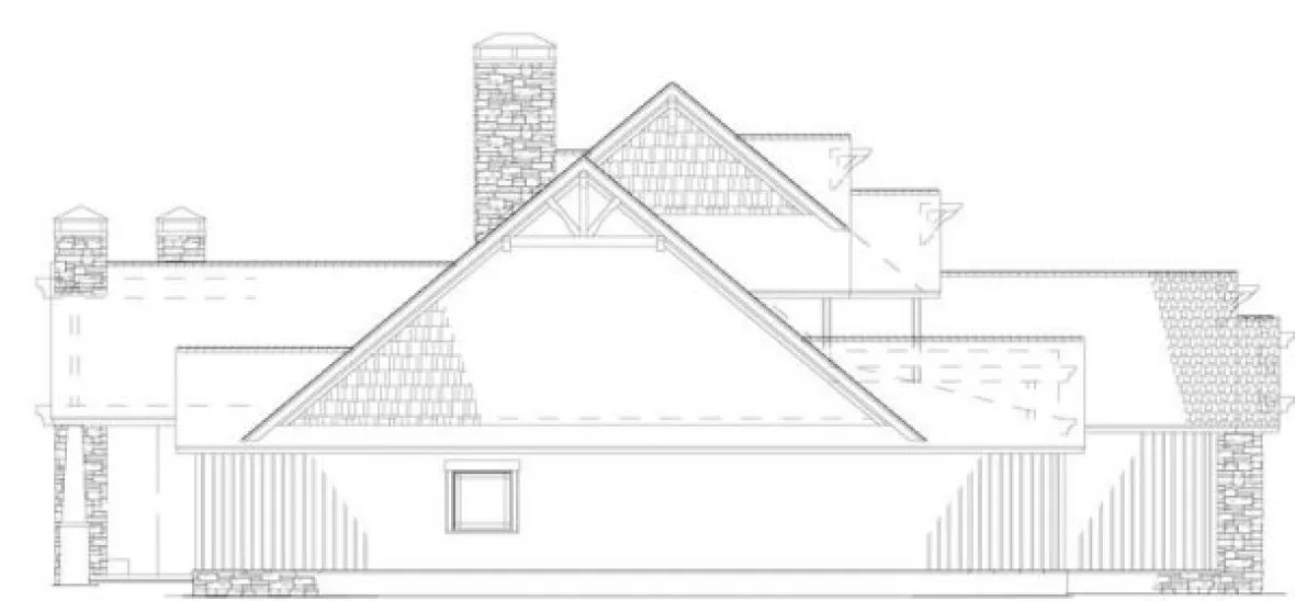 Left Elevation for House Plan #313721