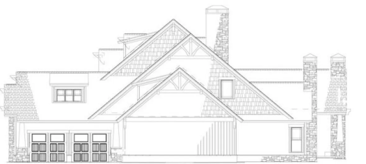 Right Elevation for House Plan #313721