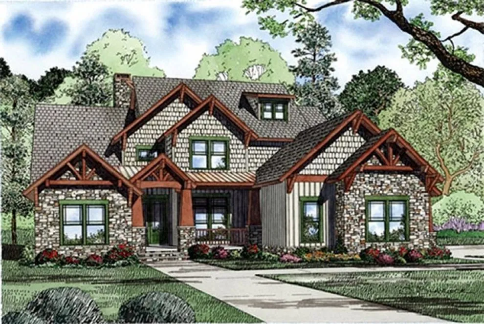 Full Rendering for House Plan #313721