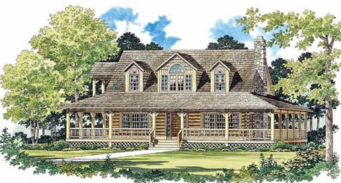 Full Rendering for House Plan #521863