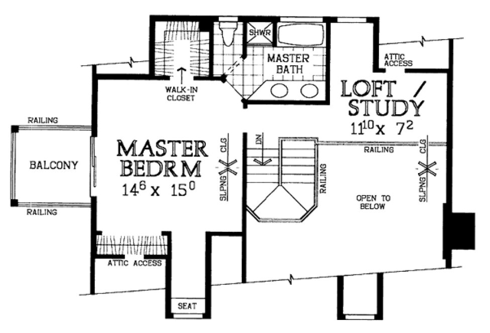 Second Floor Plan for House Plan #529763