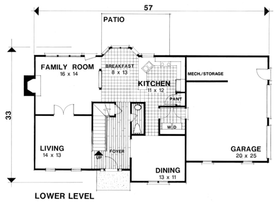 Main Floor Plan for House Plan #273002