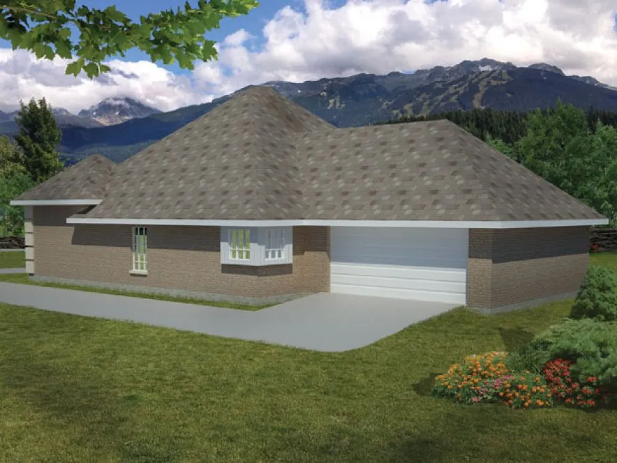 Rear Elevation for House Plan #564700