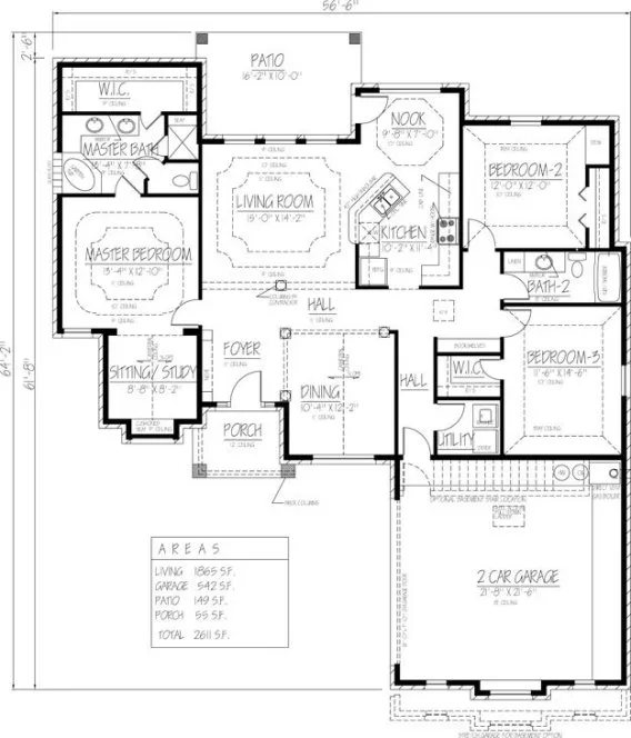 Main Floor Plan for House Plan #561900