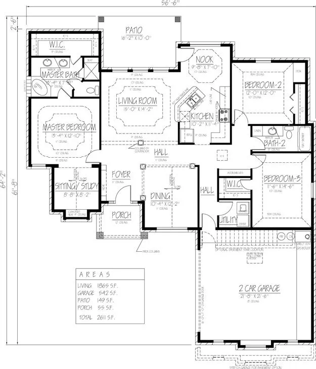 Main Floor Plan for House Plan #561900