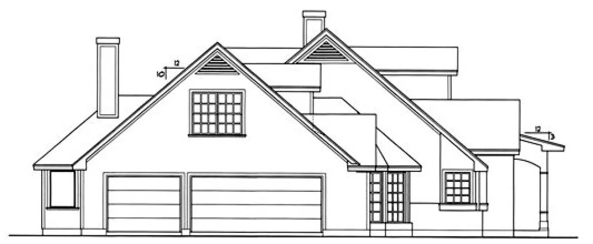 Left Elevation for House Plan #448232