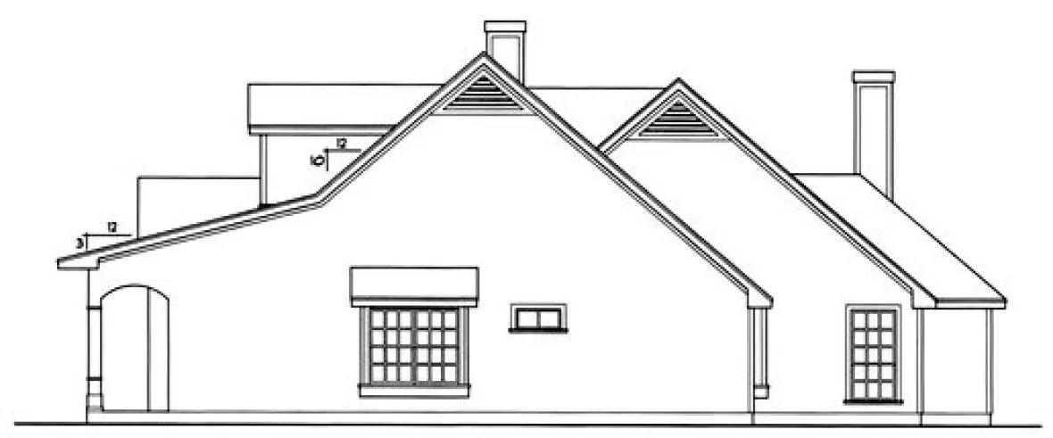 Right Elevation for House Plan #448232
