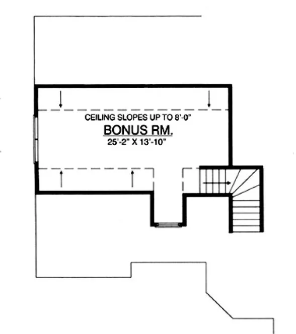Attic Plan for House Plan #448232