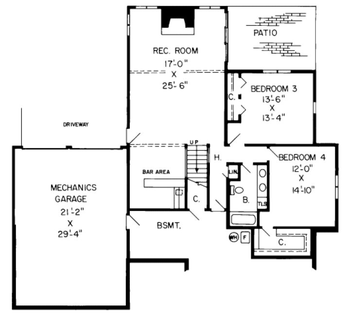 Basement Plan for House Plan #183851