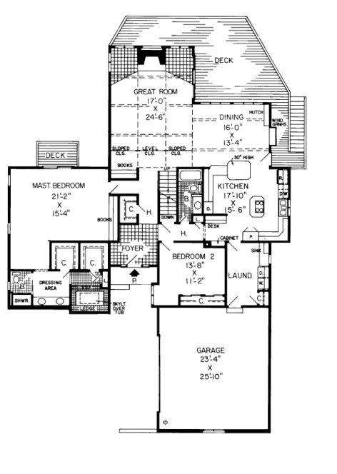 Main Floor Plan for House Plan #183851