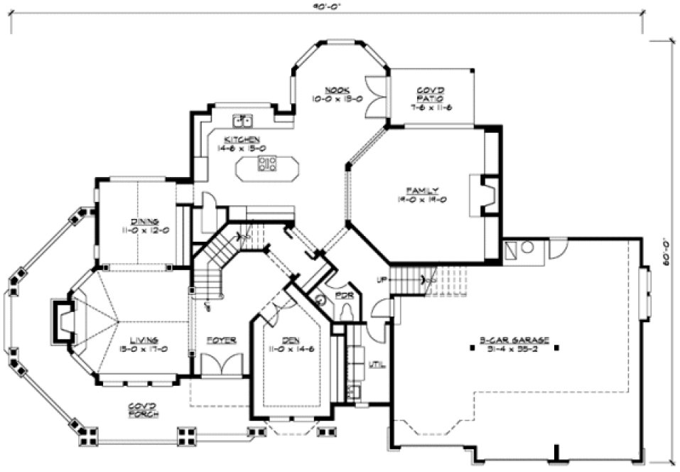 Main Floor Plan for House Plan #330224