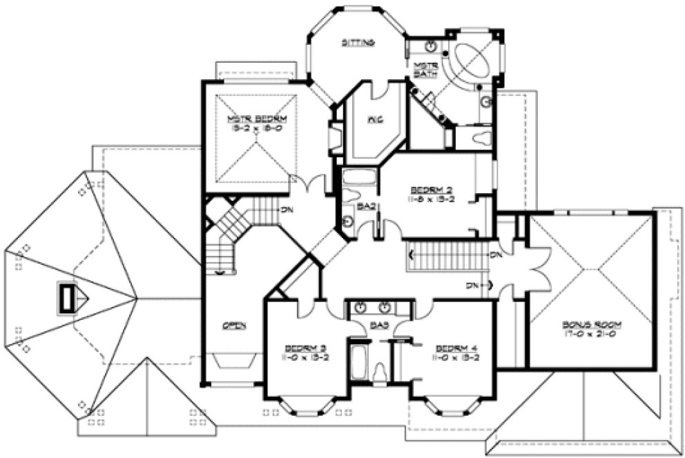 Second Floor Plan for House Plan #330224