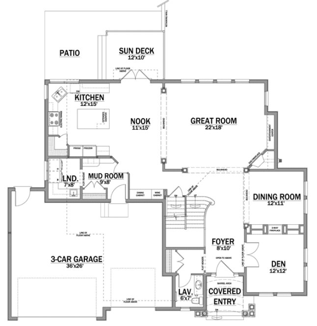 Main Floor Plan for House Plan #557803