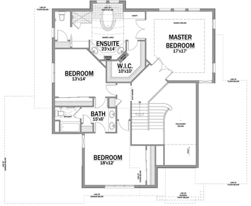 Second Floor Plan for House Plan #557803