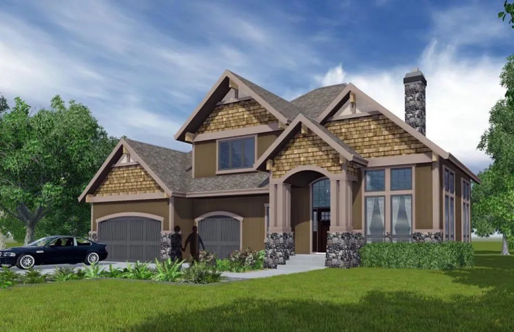 Full Rendering for House Plan #557803