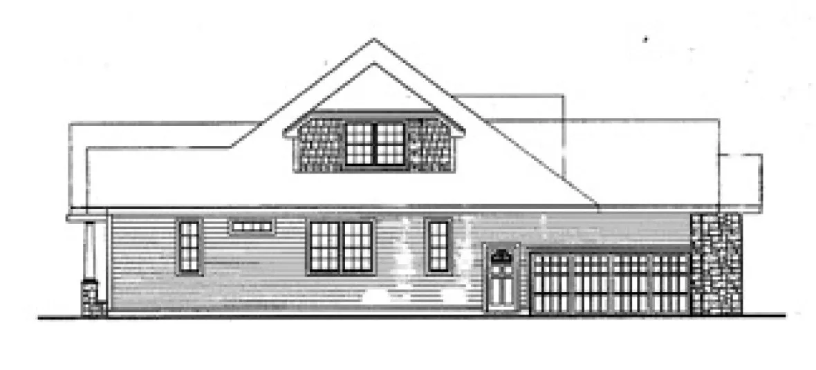 Left Elevation for House Plan #622021