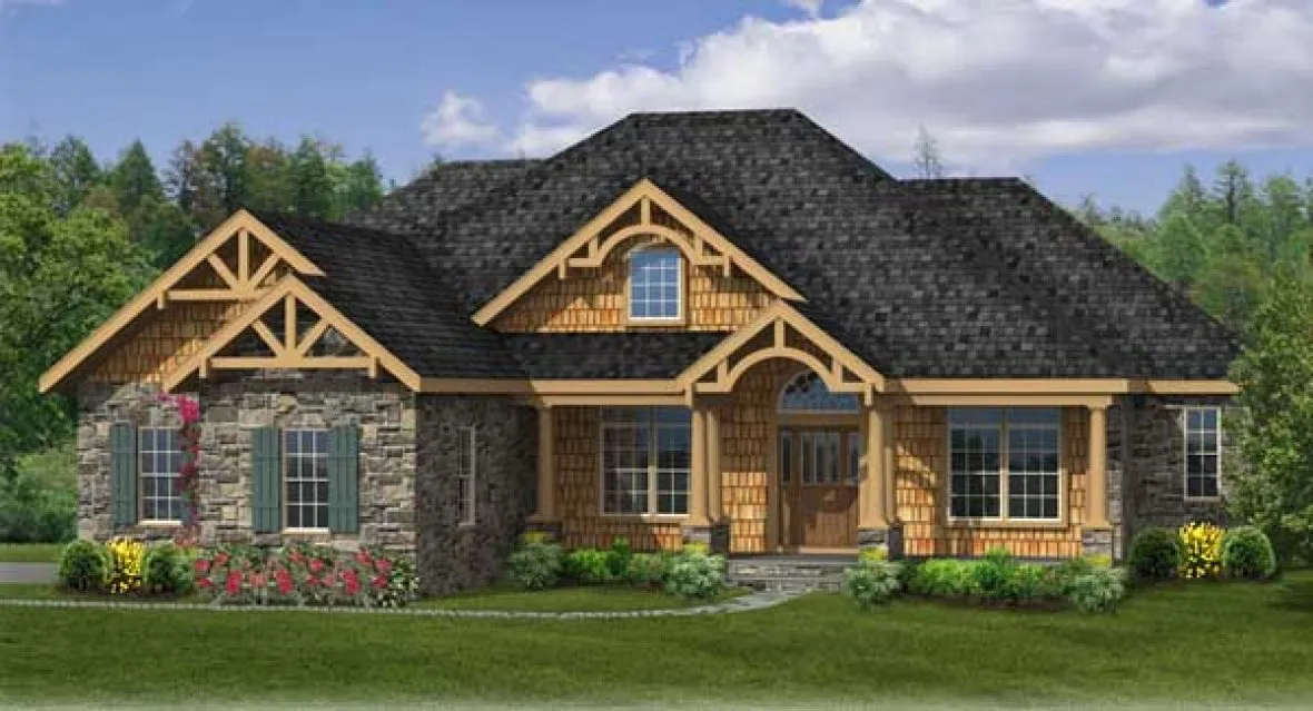 Full Rendering for House Plan #622021