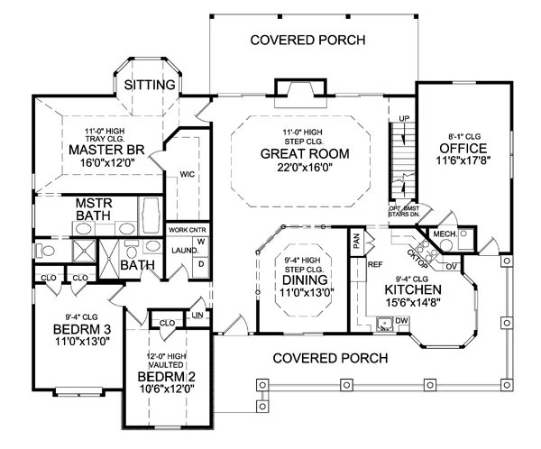 Main Floor Plan for House Plan #620231