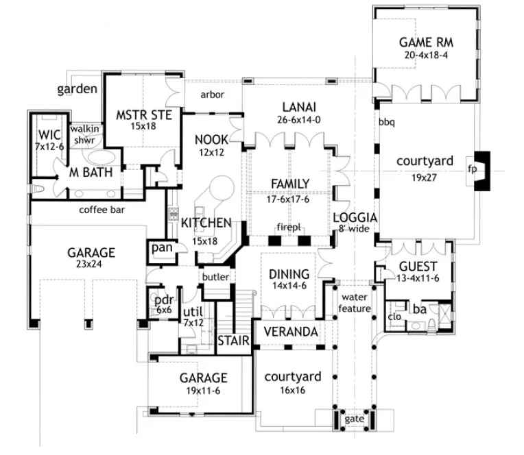 Main Floor Plan for House Plan #641963