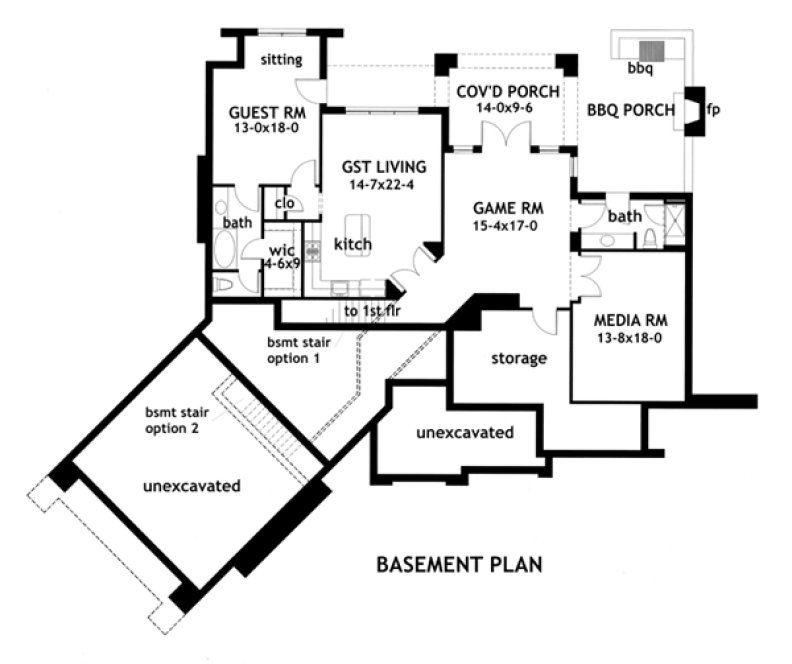 Basement Plan for House Plan #641902
