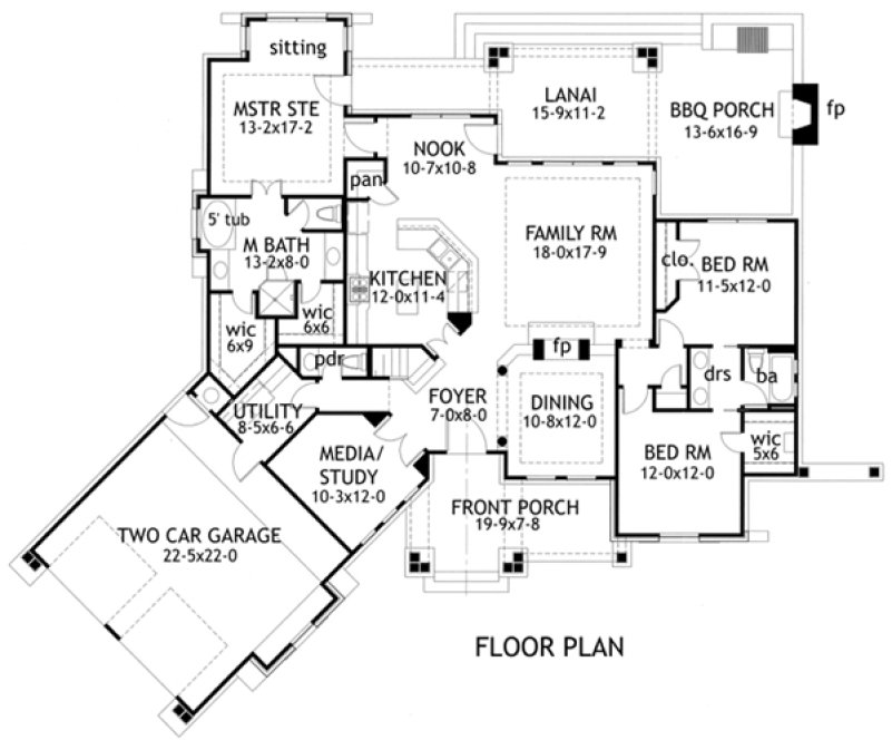 Main Floor Plan for House Plan #641902