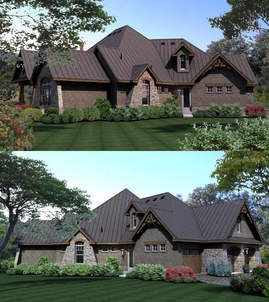 Left Elevation for House Plan #647482