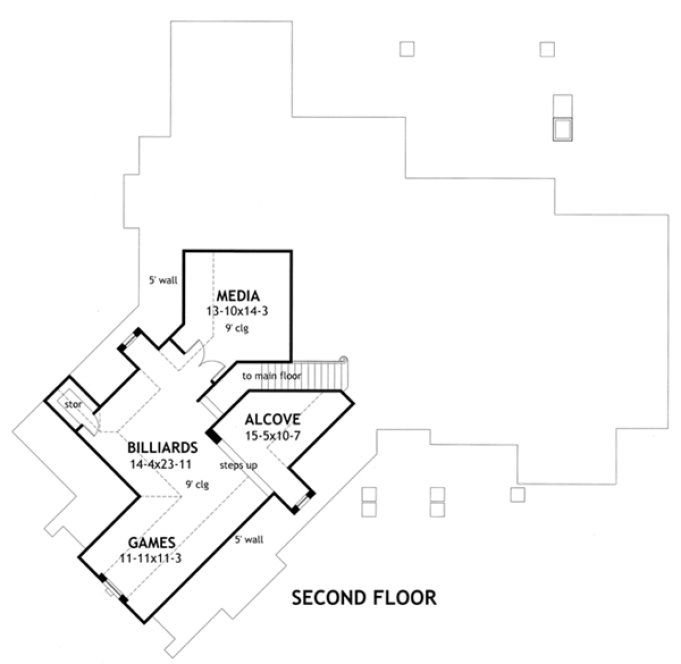 Attic Plan for House Plan #647482
