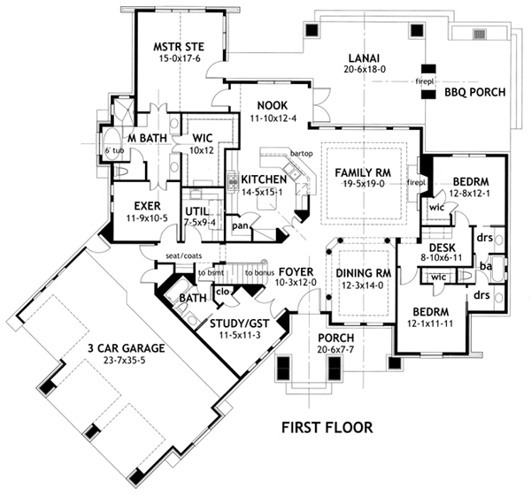 Main Floor Plan for House Plan #647482