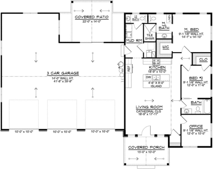 Main Floor Plan for House Plan #756741