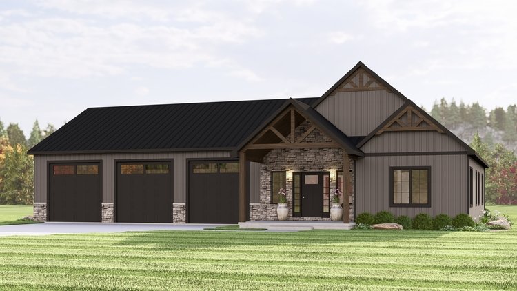 Full Rendering for House Plan #756741