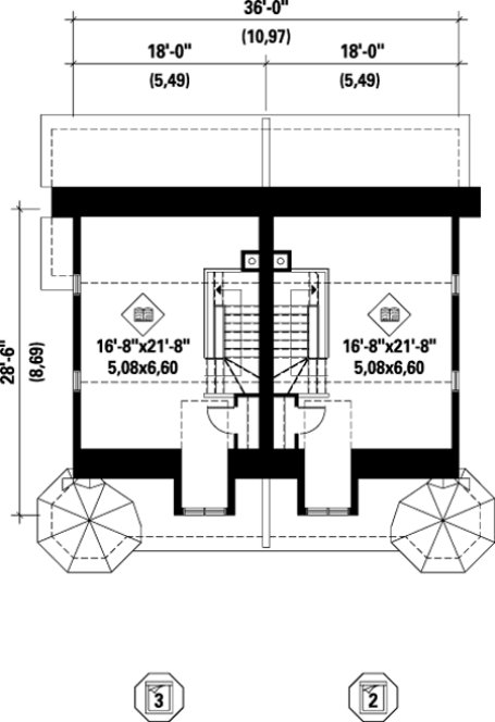 Attic Plan for House Plan #176995