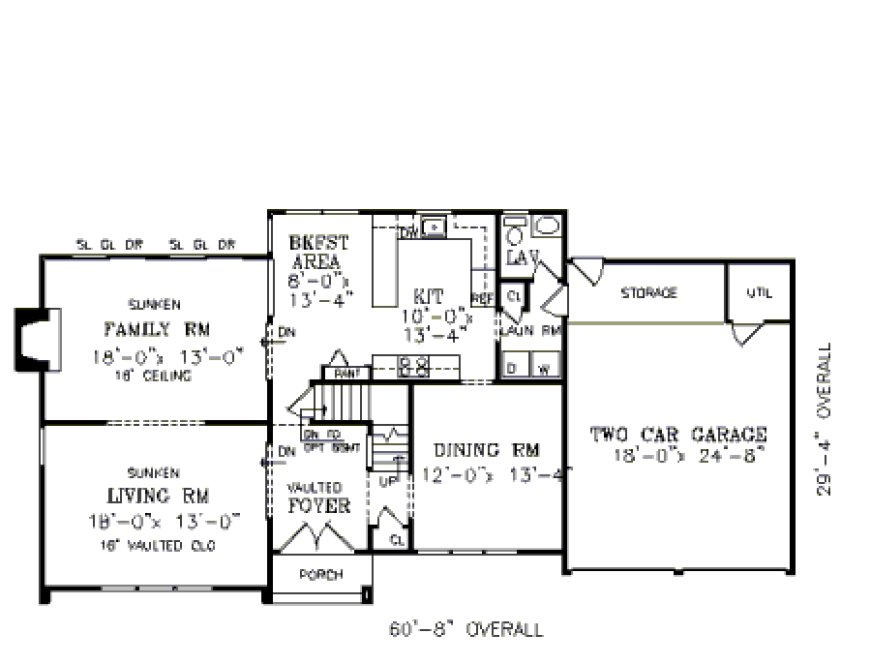 Main Floor Plan for House Plan #629091