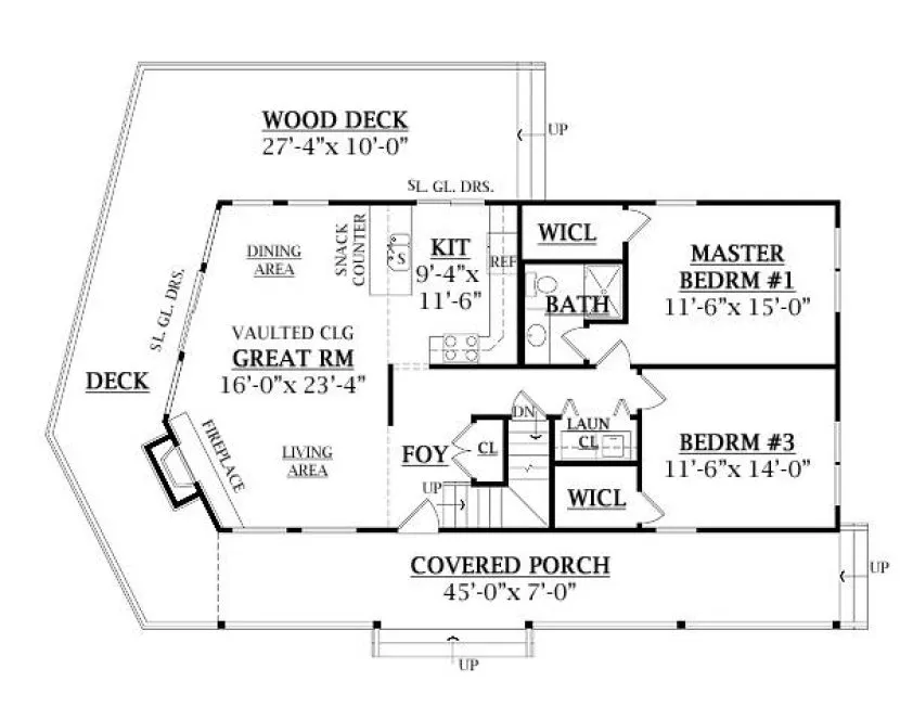 Main Floor Plan for House Plan #621061
