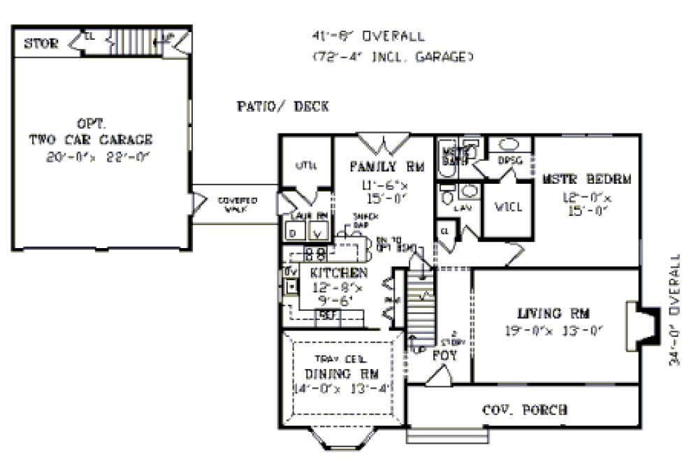 Main Floor Plan for House Plan #621191
