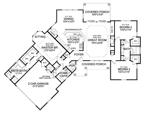 Main Floor Plan for House Plan #625602