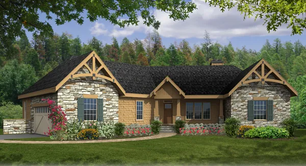 Full Rendering for House Plan #625602