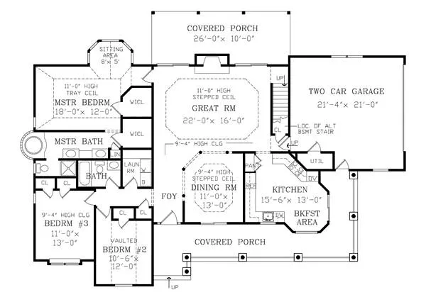 Main Floor Plan for House Plan #623971