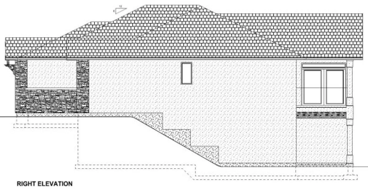 Right Elevation for House Plan #195343