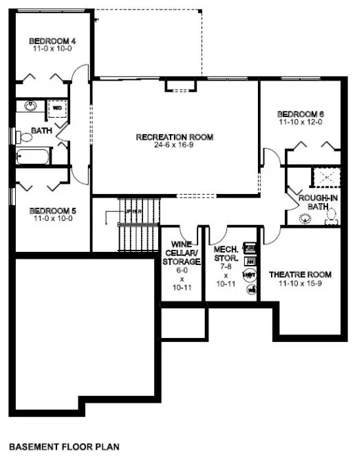 Basement Plan for House Plan #195343