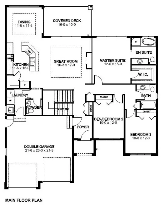 Main Floor Plan for House Plan #195343