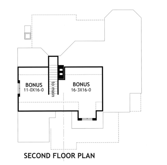 Second Floor Plan for House Plan #641241