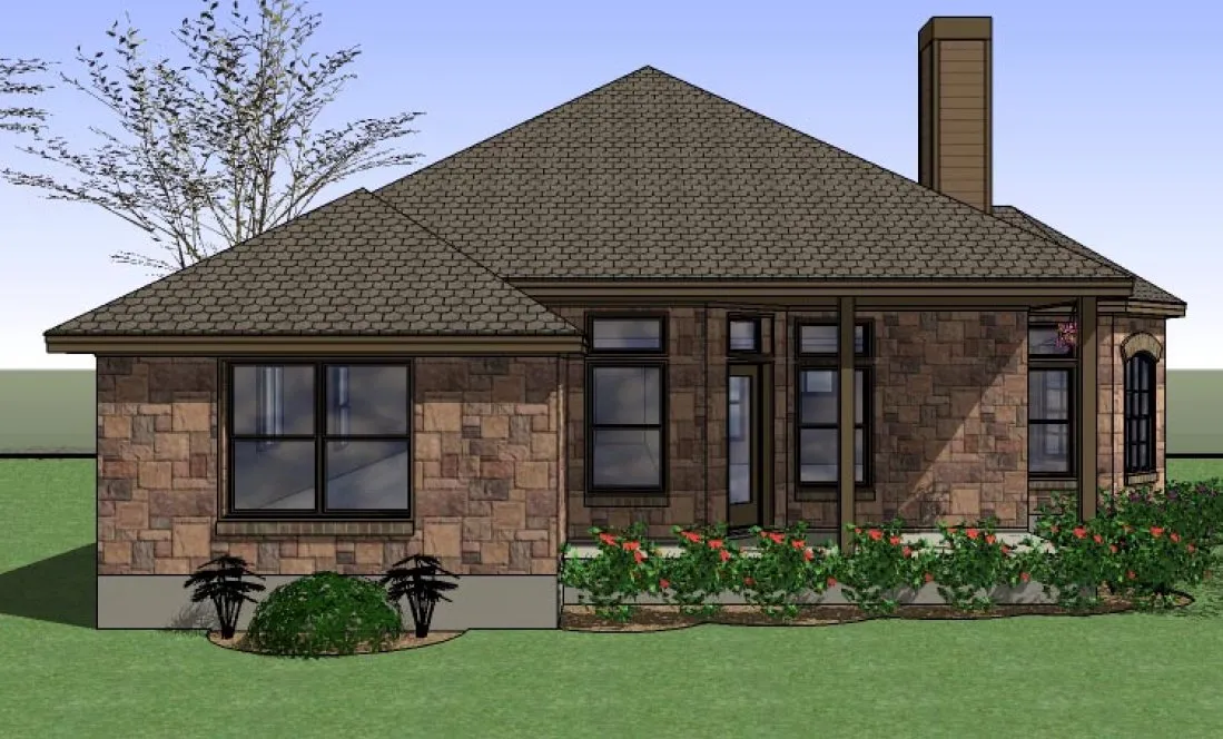 Left Elevation for House Plan #642151