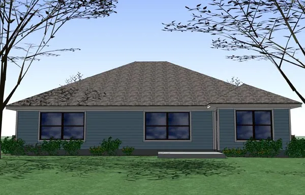 Rear Elevation for House Plan #643551