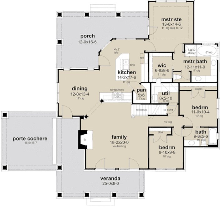 Main Floor Plan for House Plan #647561
