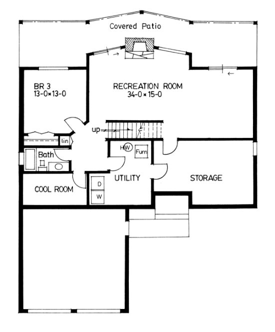 Basement Plan for House Plan #222167