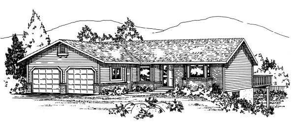 Full Rendering for House Plan #222167