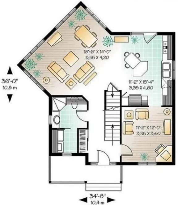 Main Floor Plan for House Plan #147472