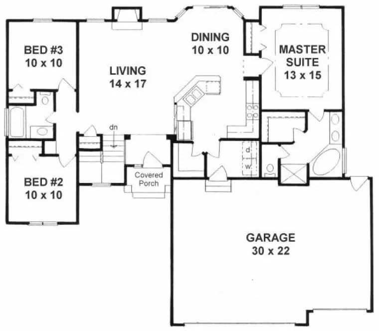 Main Floor Plan for House Plan #355131